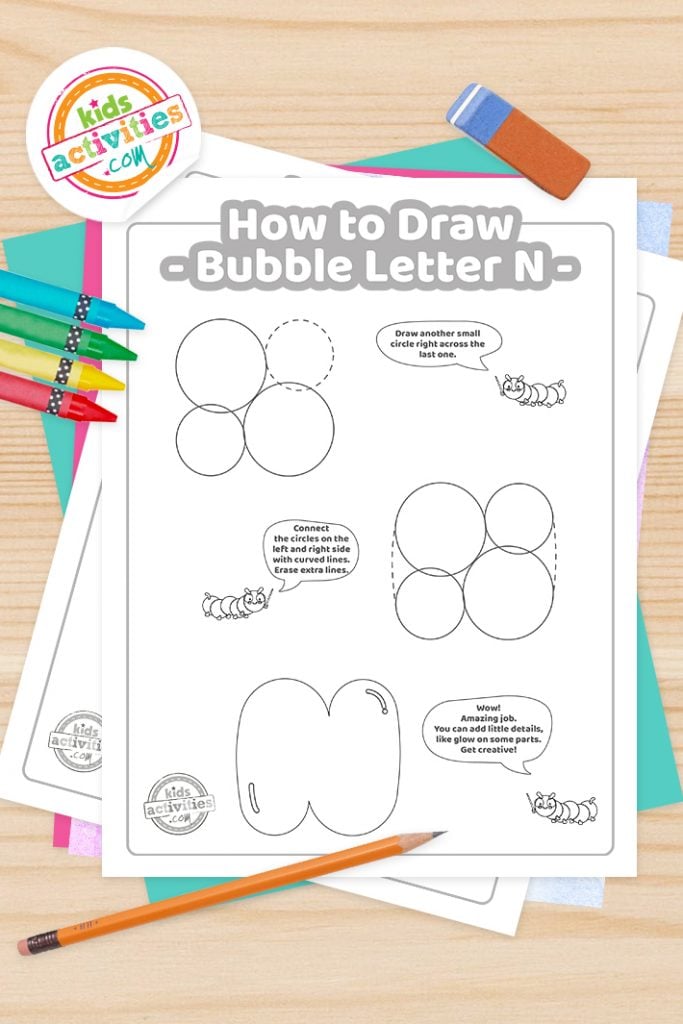 32 Creative Bubble Letter N Printable 14