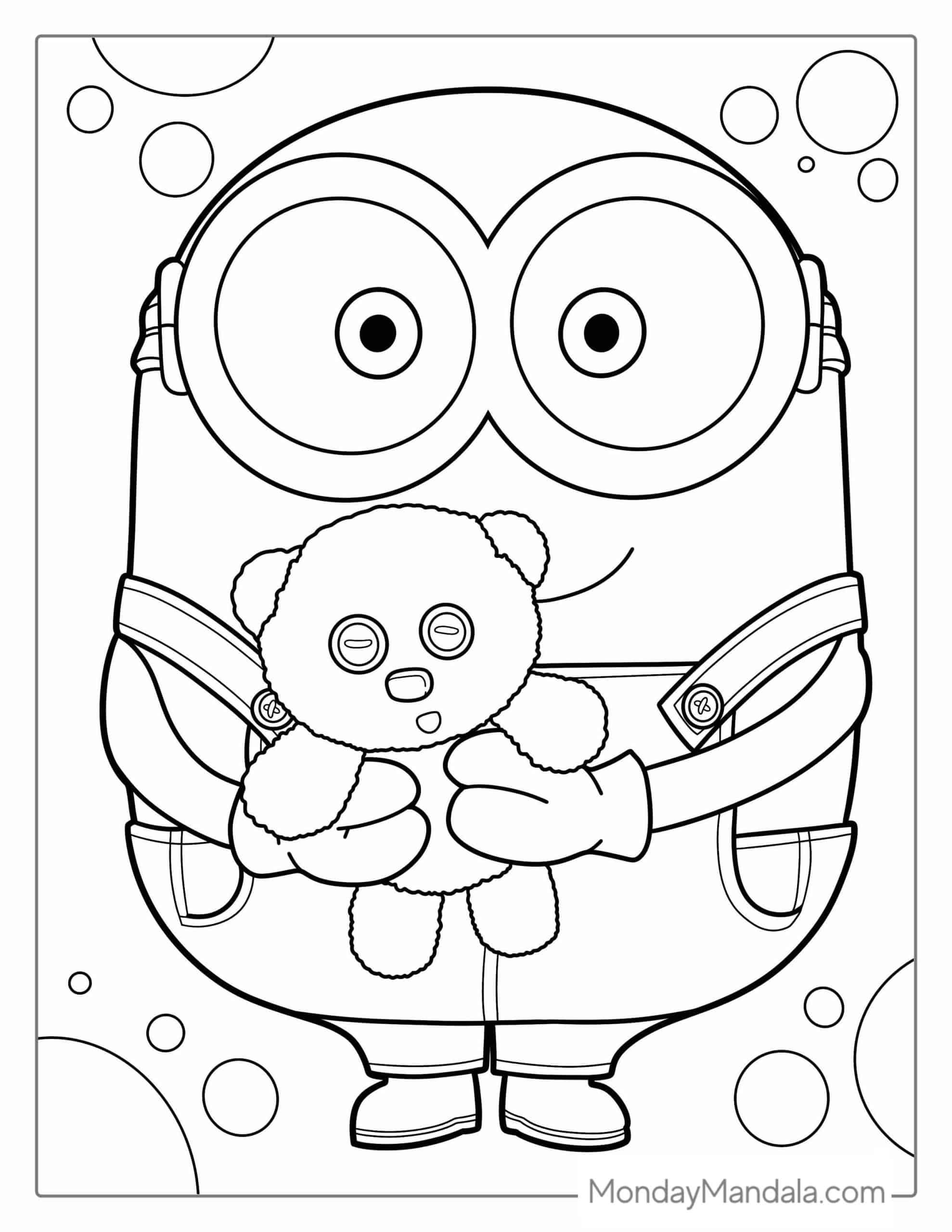 32 Cute Minion Coloring Pages Printable 1