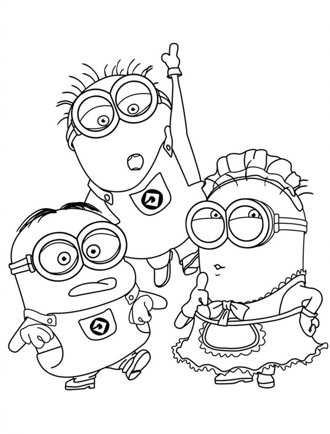 32 Cute Minion Coloring Pages Printable 2