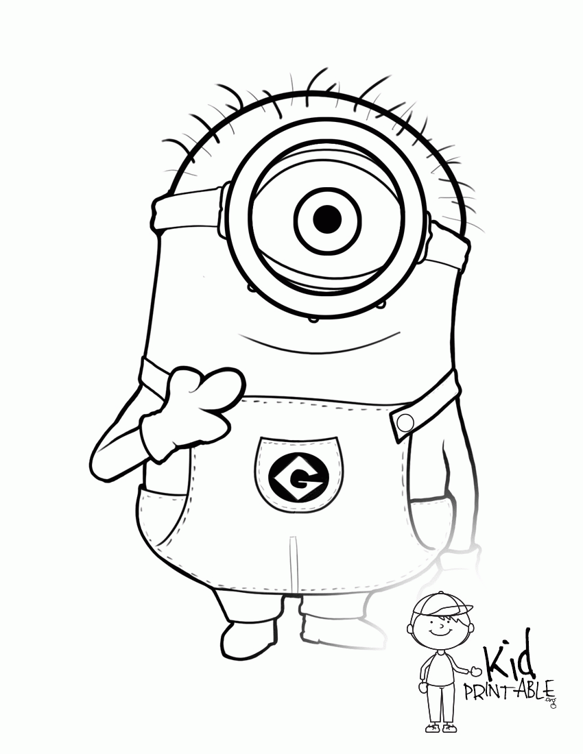 32 Cute Minion Coloring Pages Printable 20