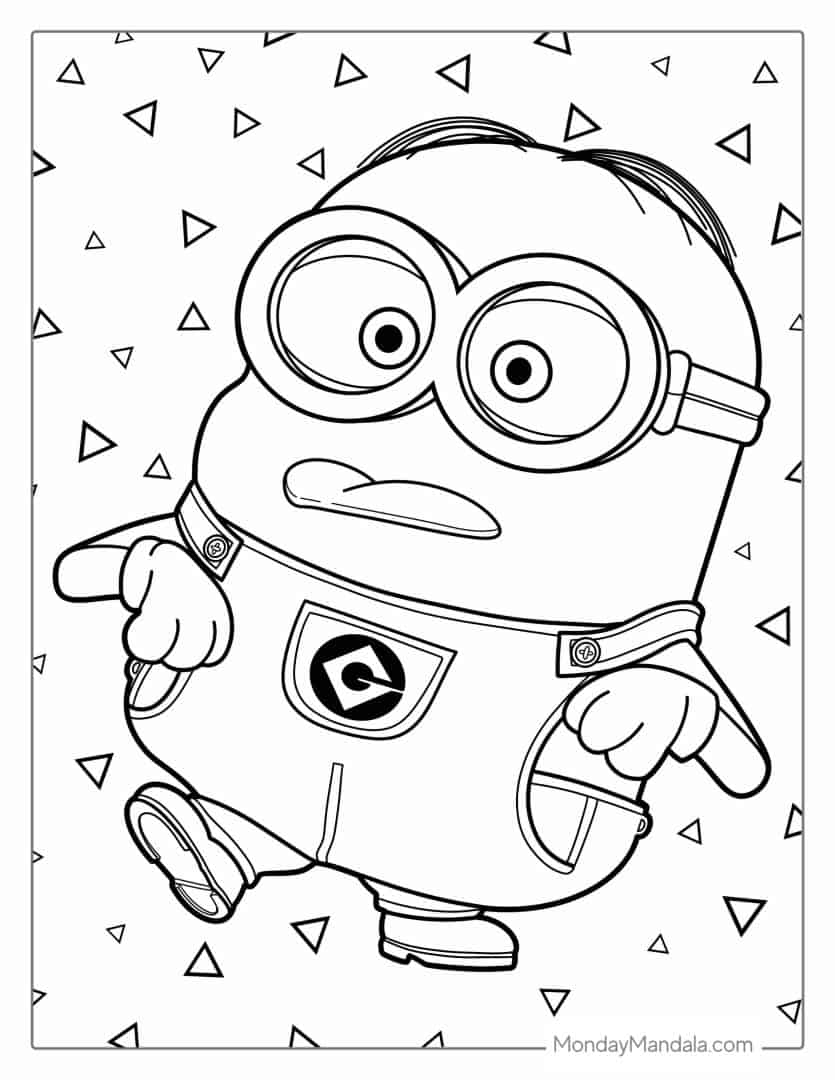 32 Cute Minion Coloring Pages Printable 24