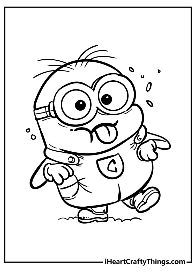 32 Cute Minion Coloring Pages Printable 27