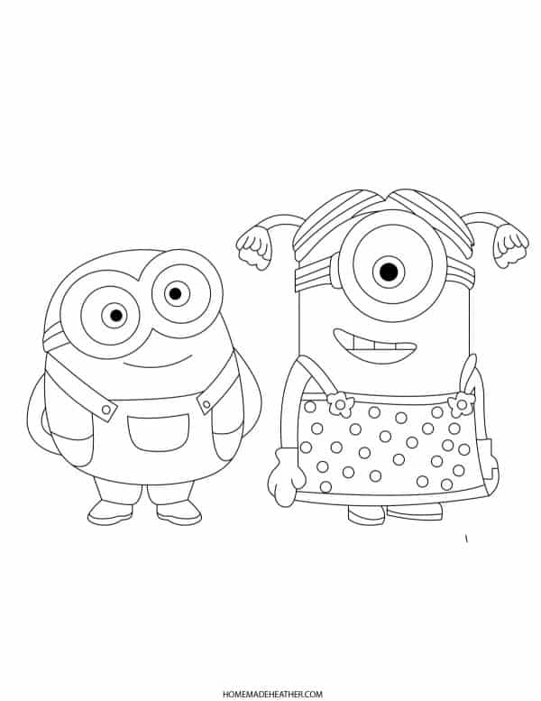 32 Cute Minion Coloring Pages Printable 9