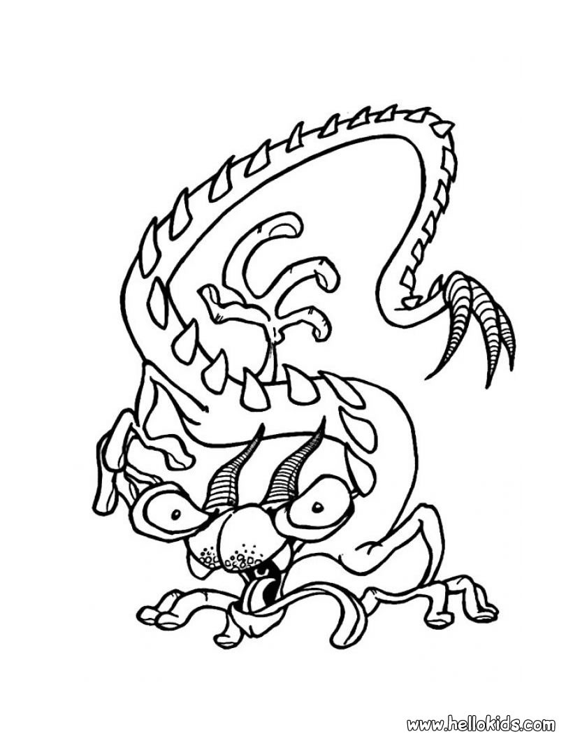 34 Terrifying Monster Coloring Pages Printable 11