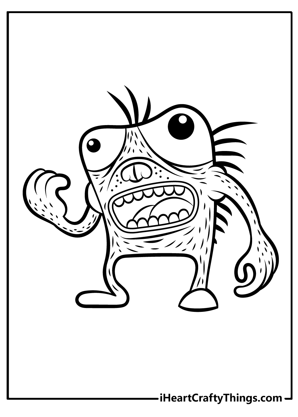 34 Terrifying Monster Coloring Pages Printable 25