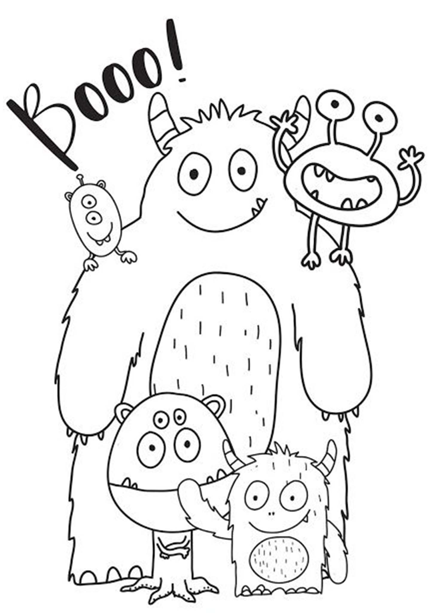 34 Terrifying Monster Coloring Pages Printable 5