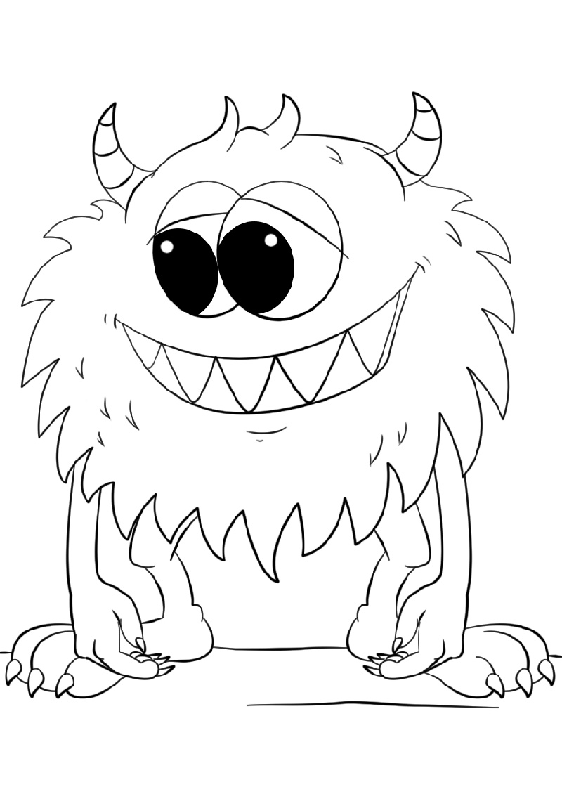 34 Terrifying Monster Coloring Pages Printable 7