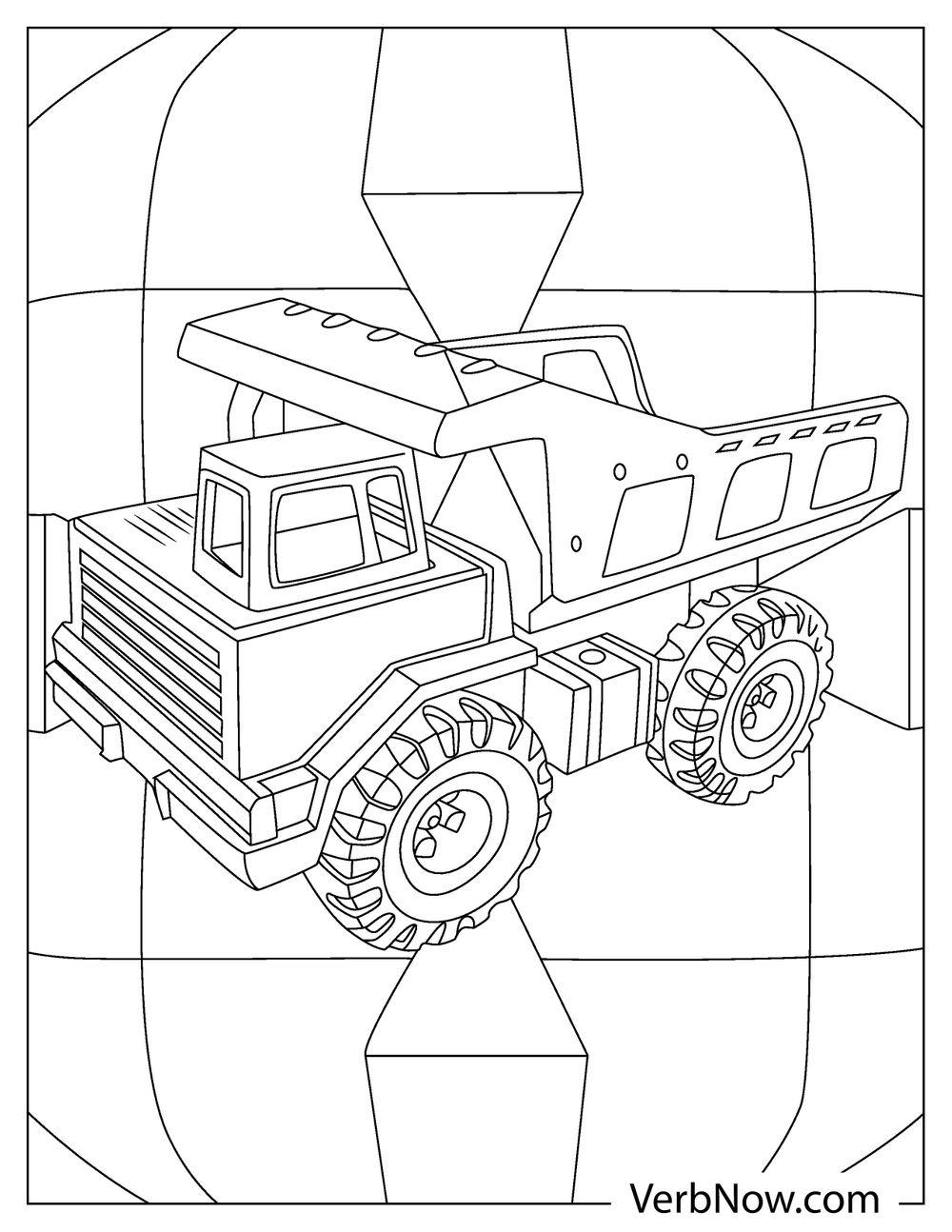 35 Awesome Truck Coloring Pages Printable 12