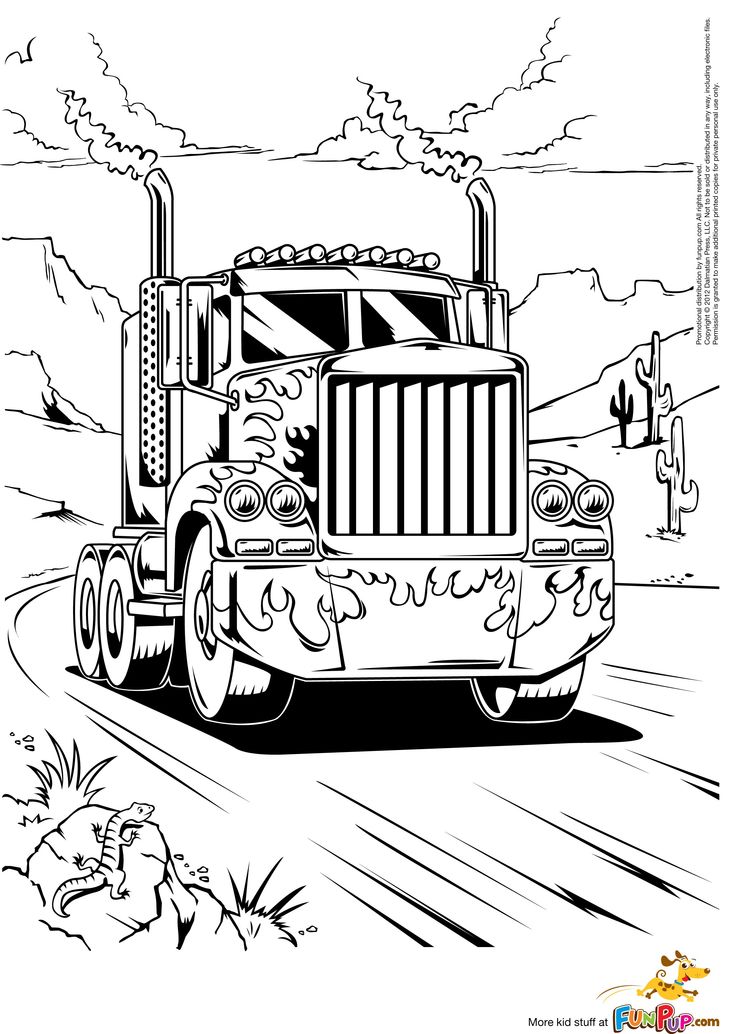 35 Awesome Truck Coloring Pages Printable 25