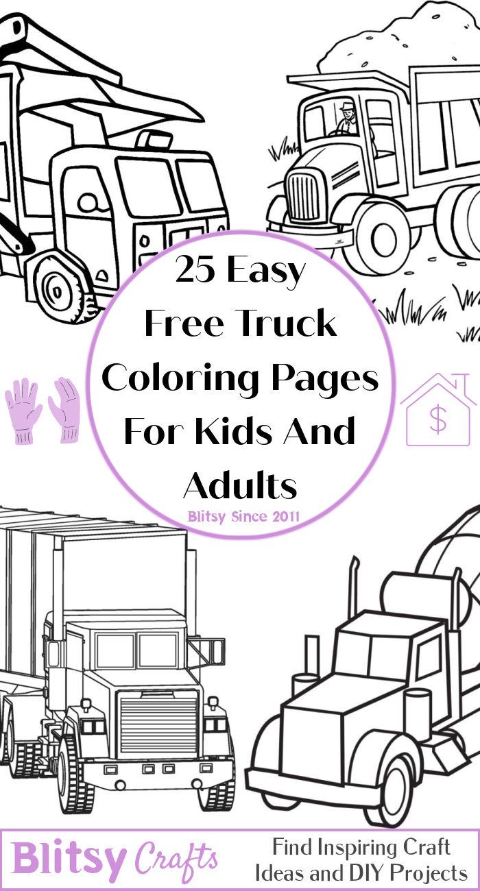 35 Awesome Truck Coloring Pages Printable 28