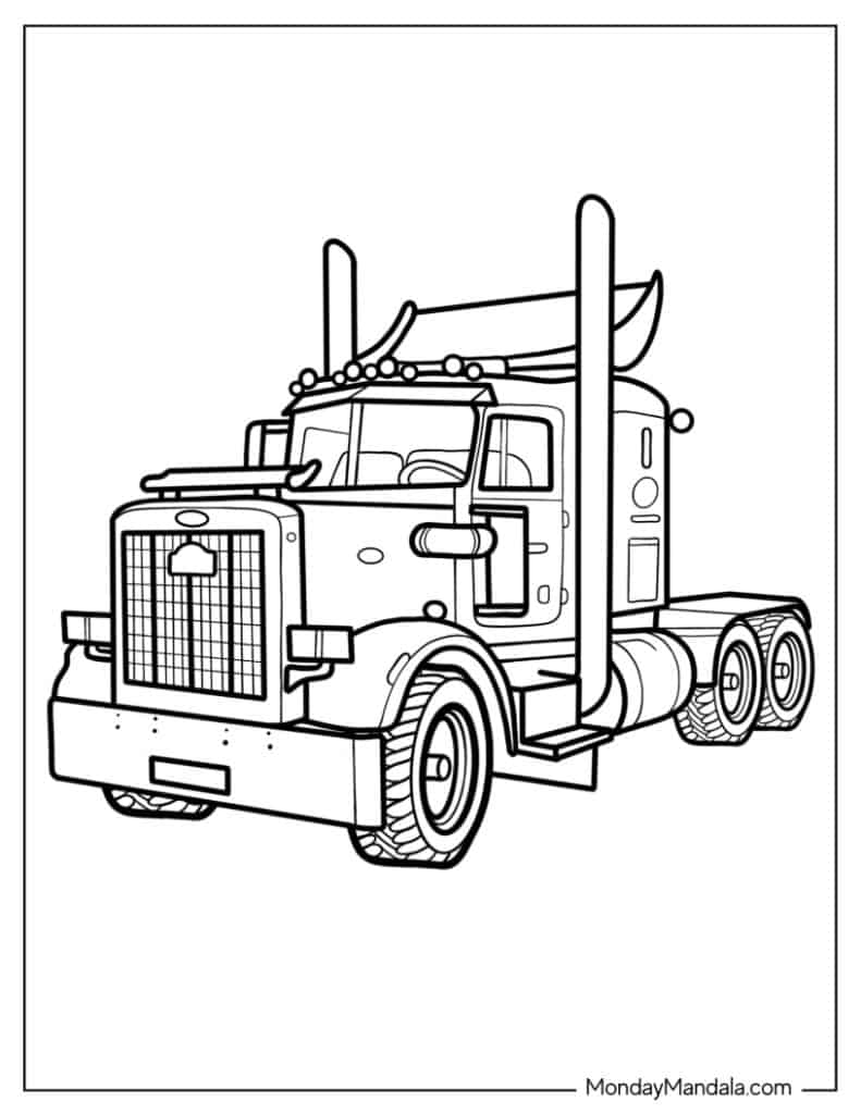 35 Awesome Truck Coloring Pages Printable 5