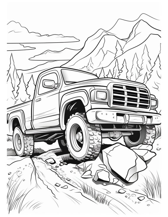 35 Awesome Truck Coloring Pages Printable 7