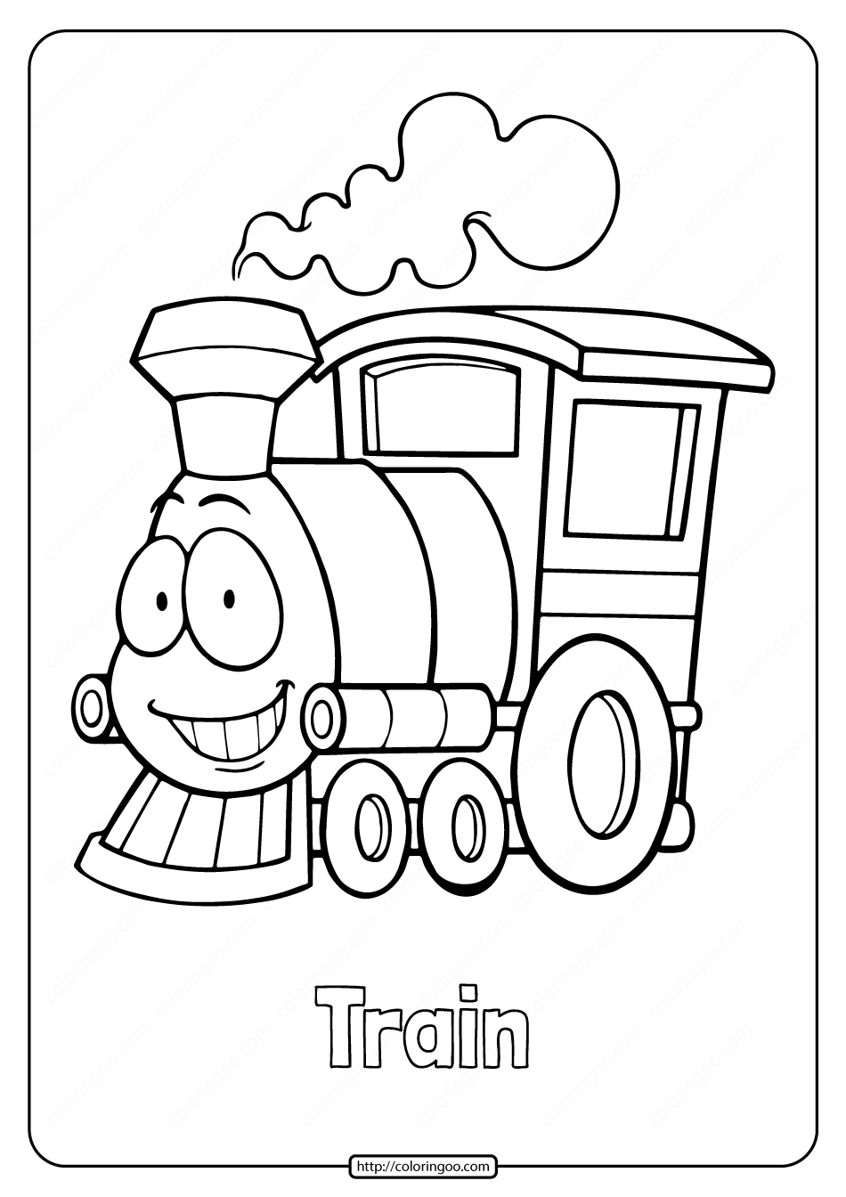 35 Charming Train Coloring Pages Printable 1