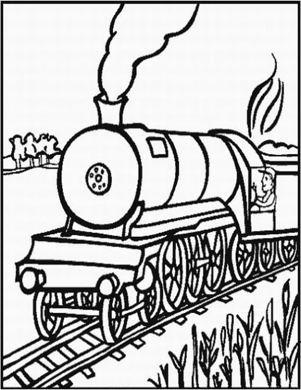 35 Charming Train Coloring Pages Printable 10