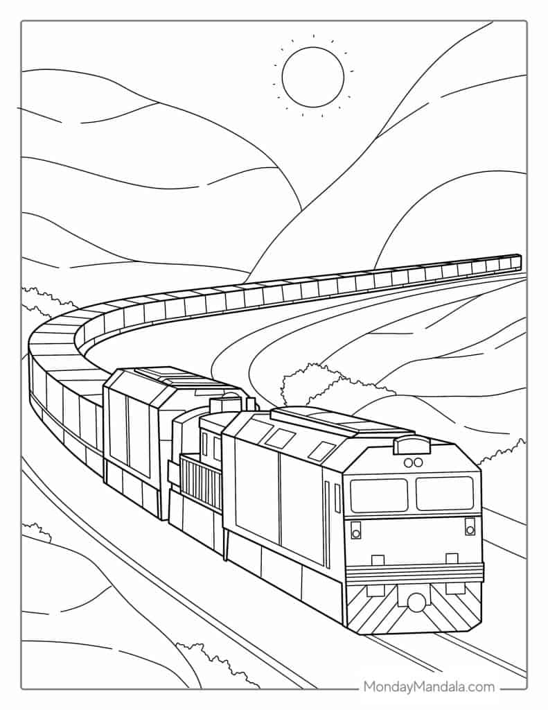 35 Charming Train Coloring Pages Printable 15