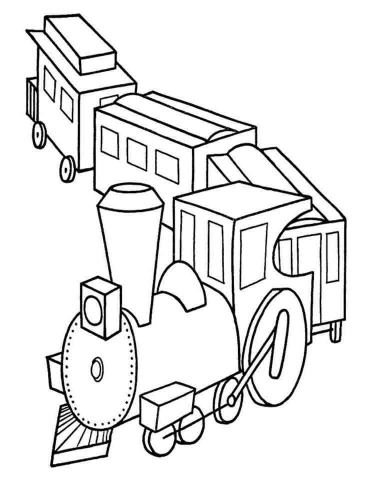 35 Charming Train Coloring Pages Printable 2