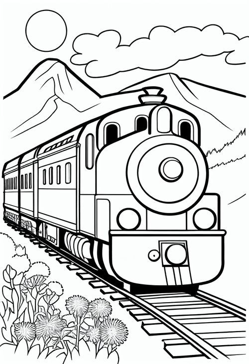 35 Charming Train Coloring Pages Printable 29