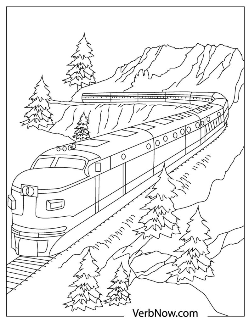 35 Charming Train Coloring Pages Printable 30