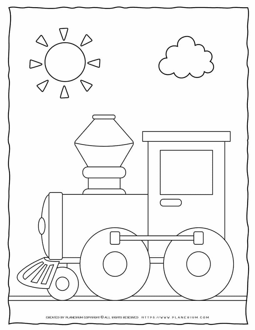 35 Charming Train Coloring Pages Printable 5