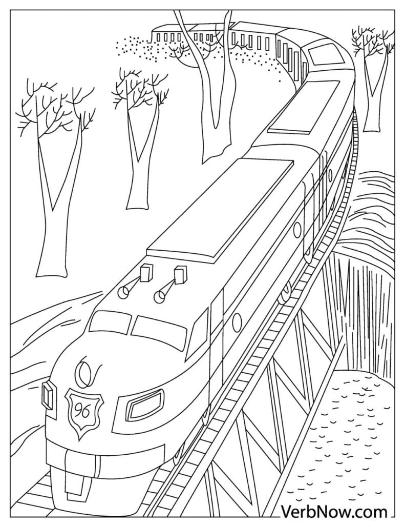 35 Charming Train Coloring Pages Printable 8