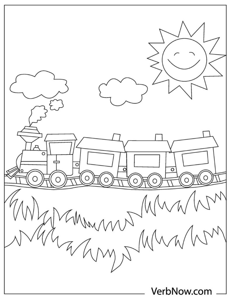 35 Charming Train Coloring Pages Printable 9