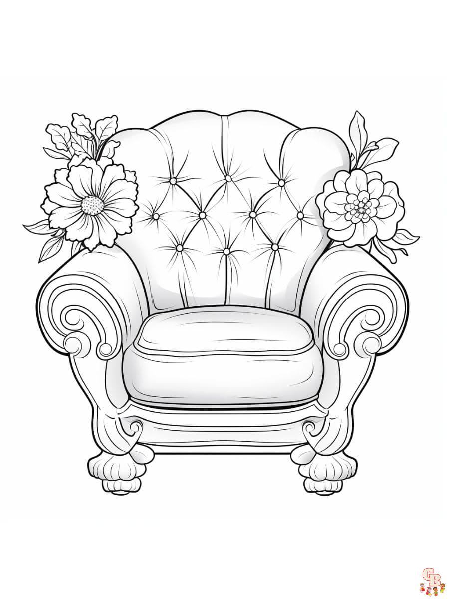 35 Cozy Chair Coloring Pages Printable 25