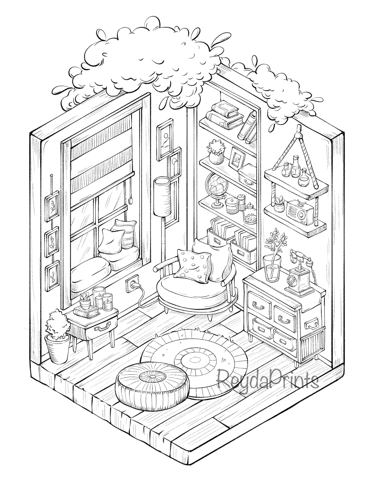 35 Cozy Chair Coloring Pages Printable 6