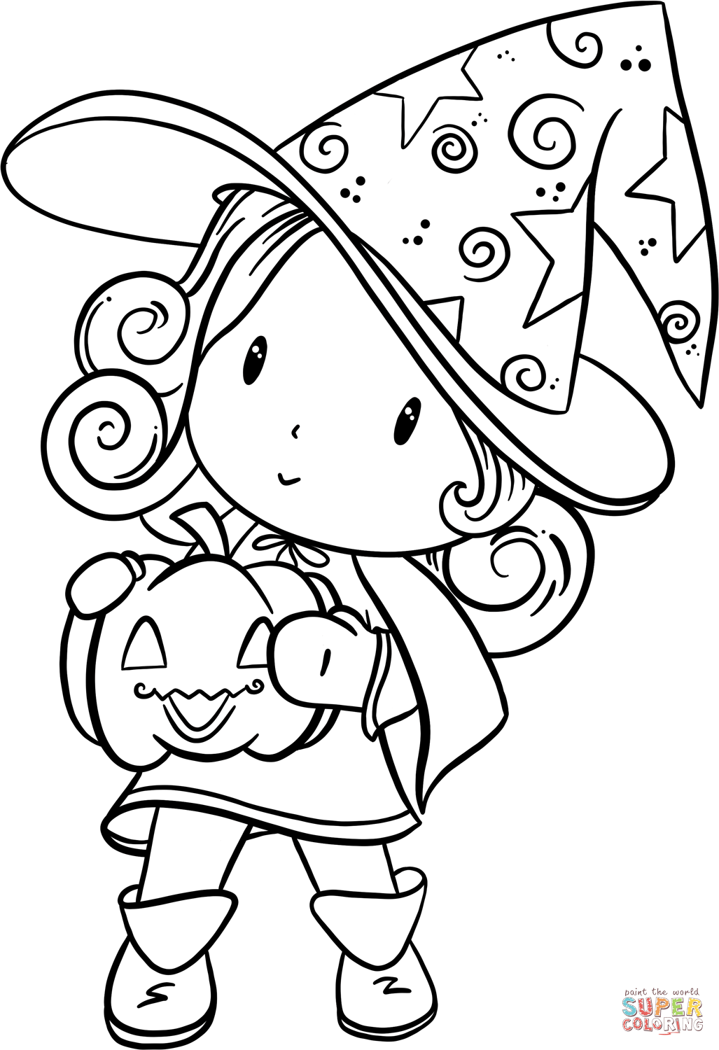 38 Bewitching Witch Coloring Pages Printable 11