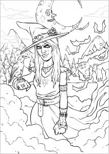 38 Bewitching Witch Coloring Pages Printable 13