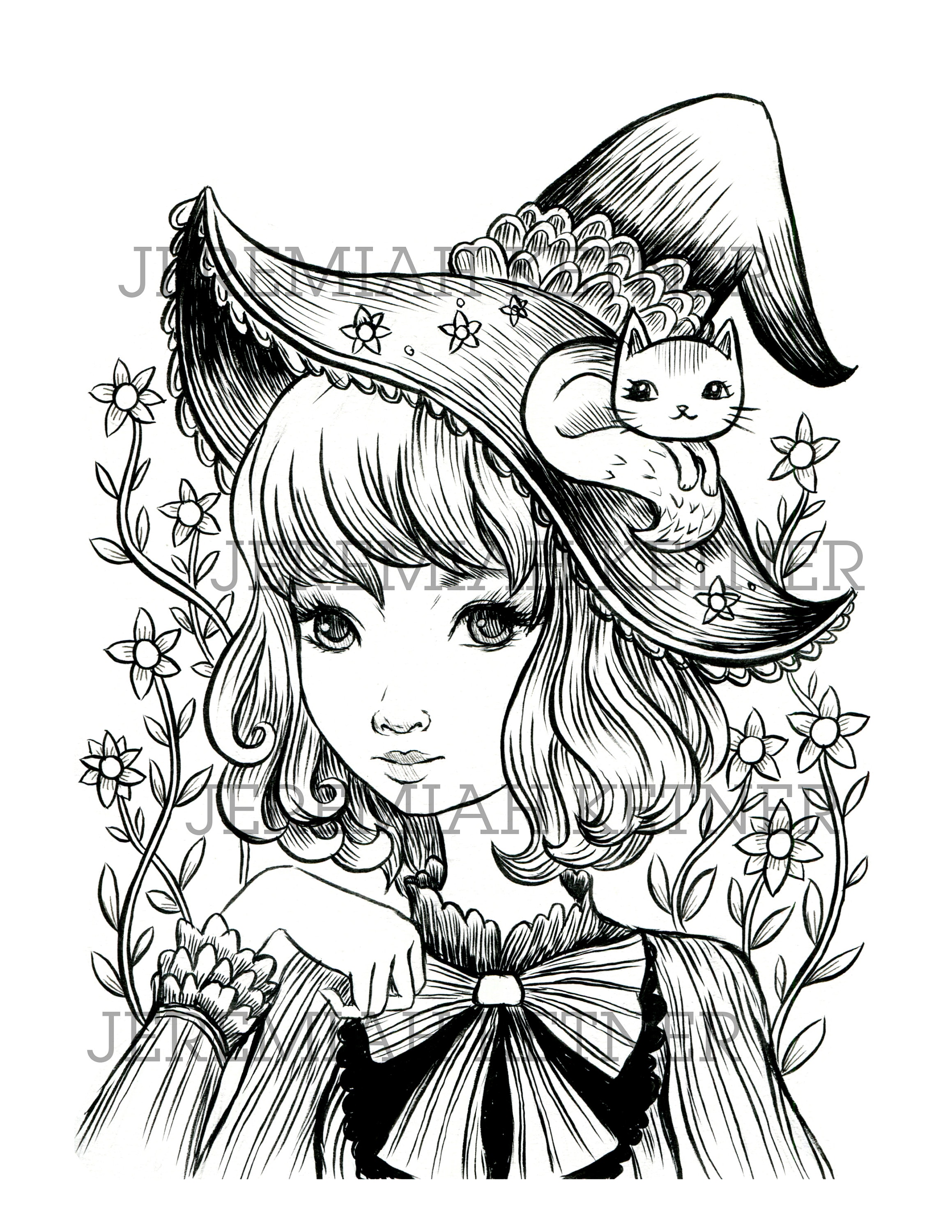 38 Bewitching Witch Coloring Pages Printable 15