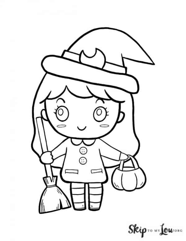 38 Bewitching Witch Coloring Pages Printable 16