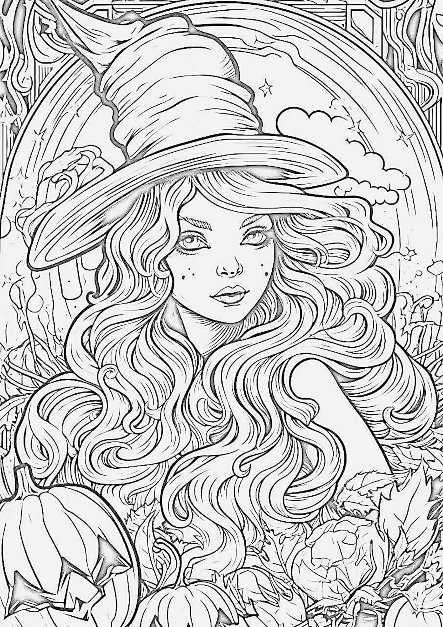 38 Bewitching Witch Coloring Pages Printable 2