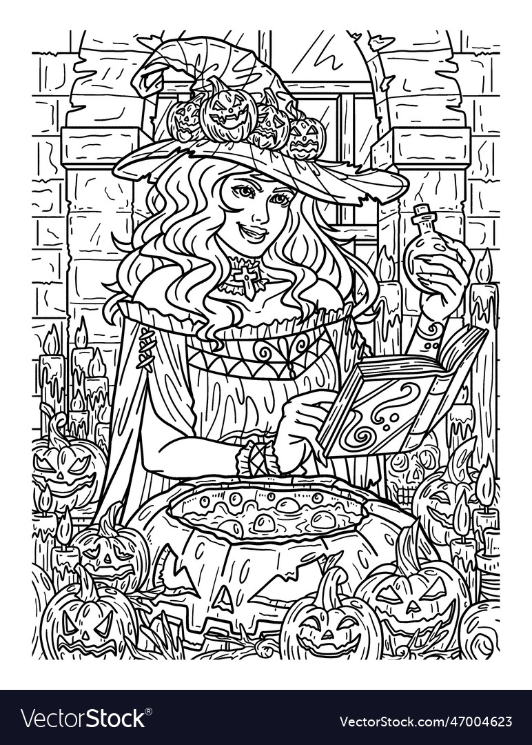 38 Bewitching Witch Coloring Pages Printable 22