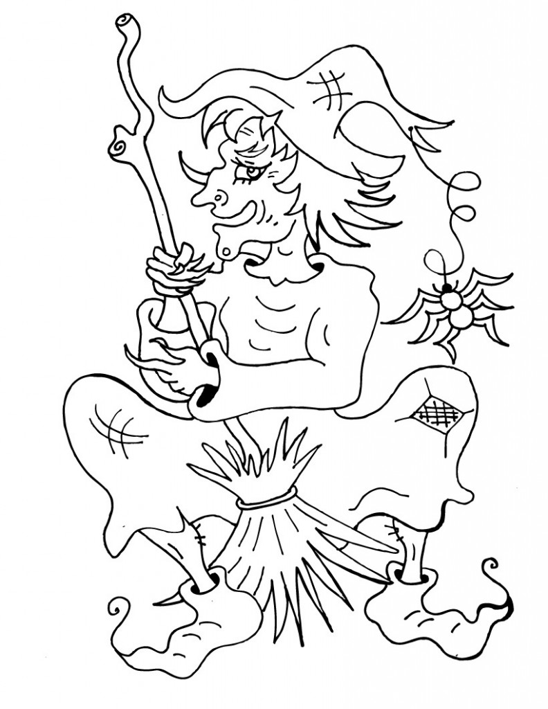 38 Bewitching Witch Coloring Pages Printable 24