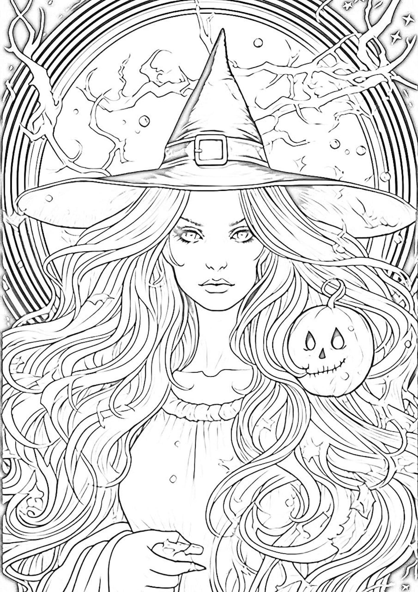 38 Bewitching Witch Coloring Pages Printable 25