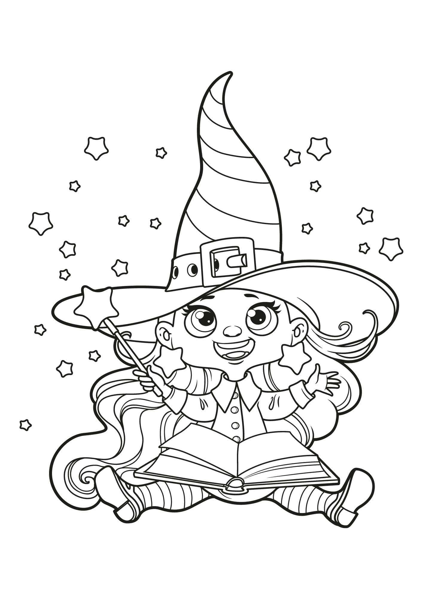 38 Bewitching Witch Coloring Pages Printable 26