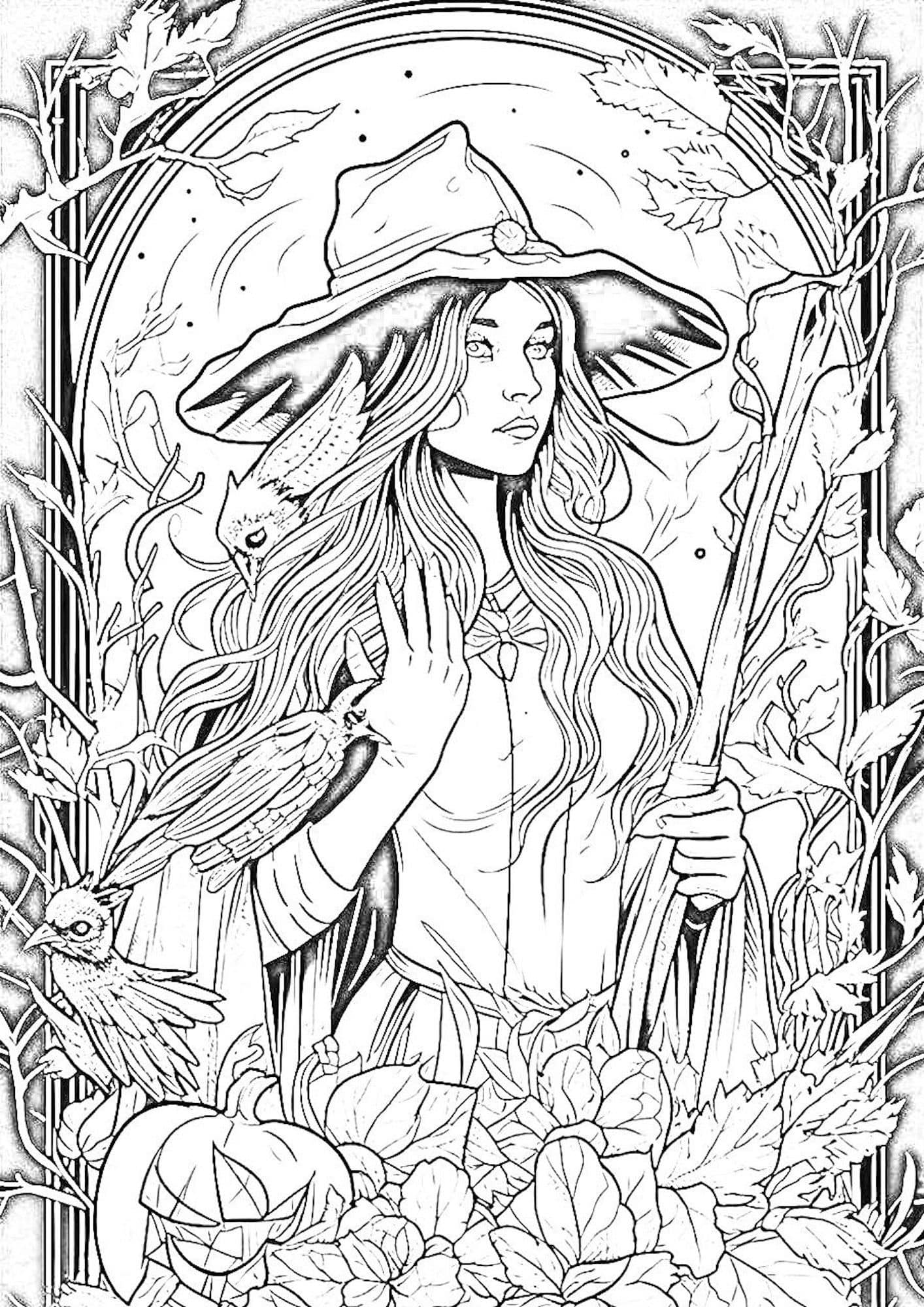 38 Bewitching Witch Coloring Pages Printable 32