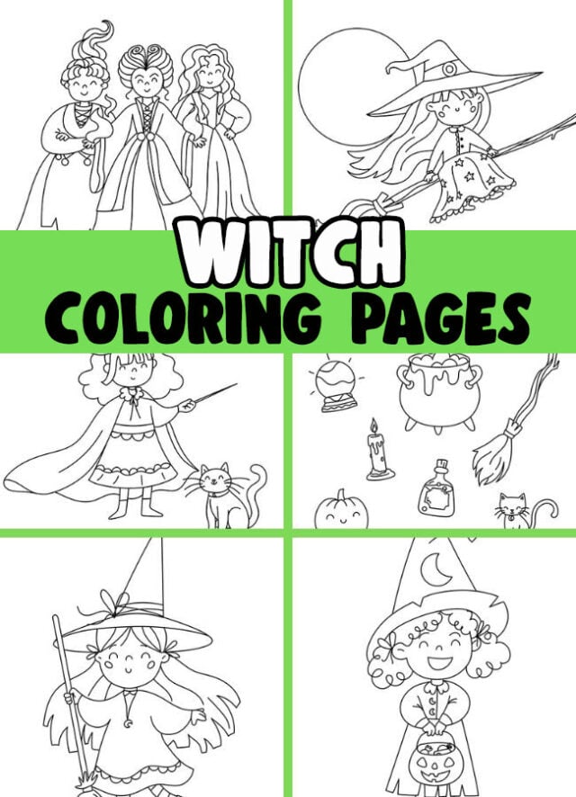 38 Bewitching Witch Coloring Pages Printable 5