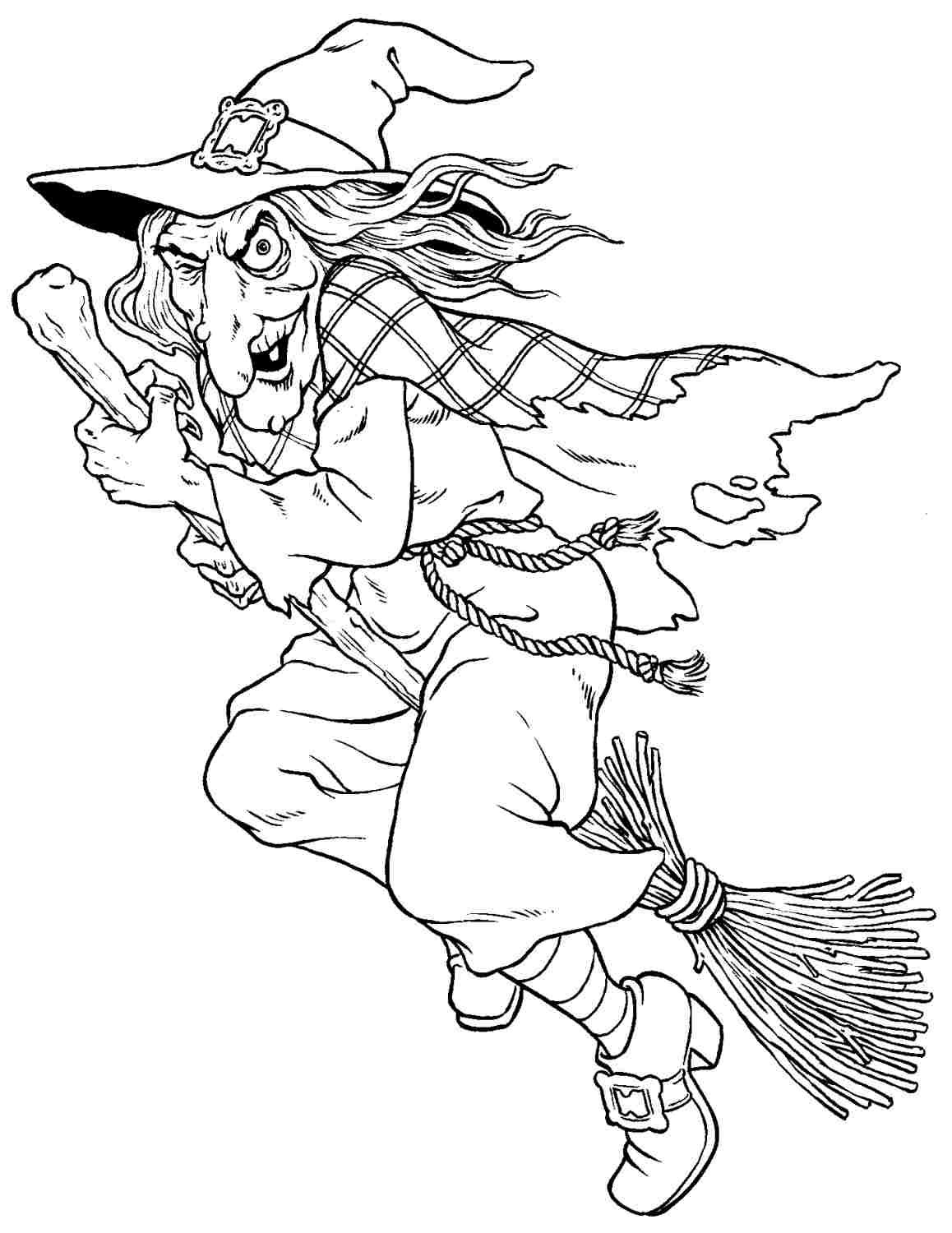 38 Bewitching Witch Coloring Pages Printable 8