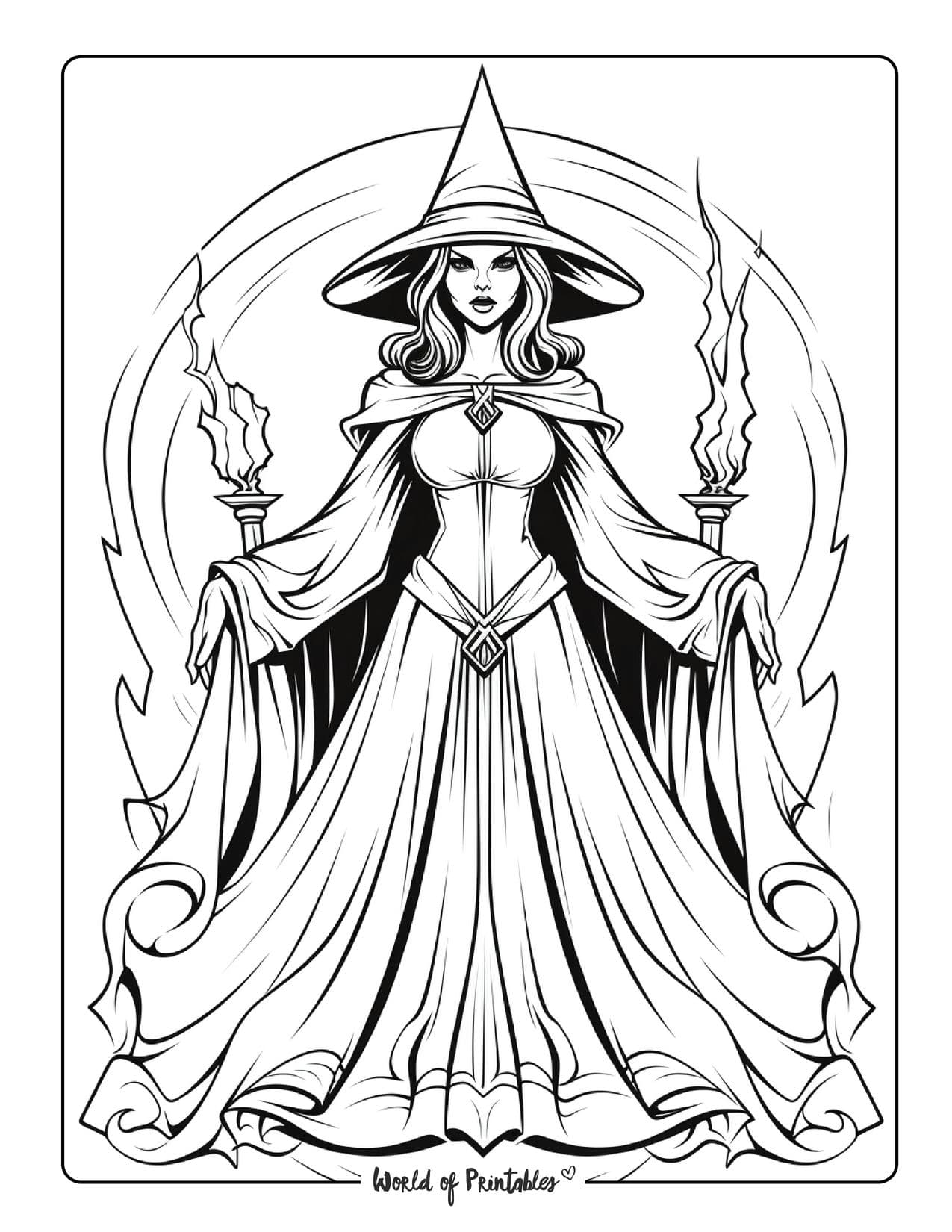 38 Bewitching Witch Coloring Pages Printable 9