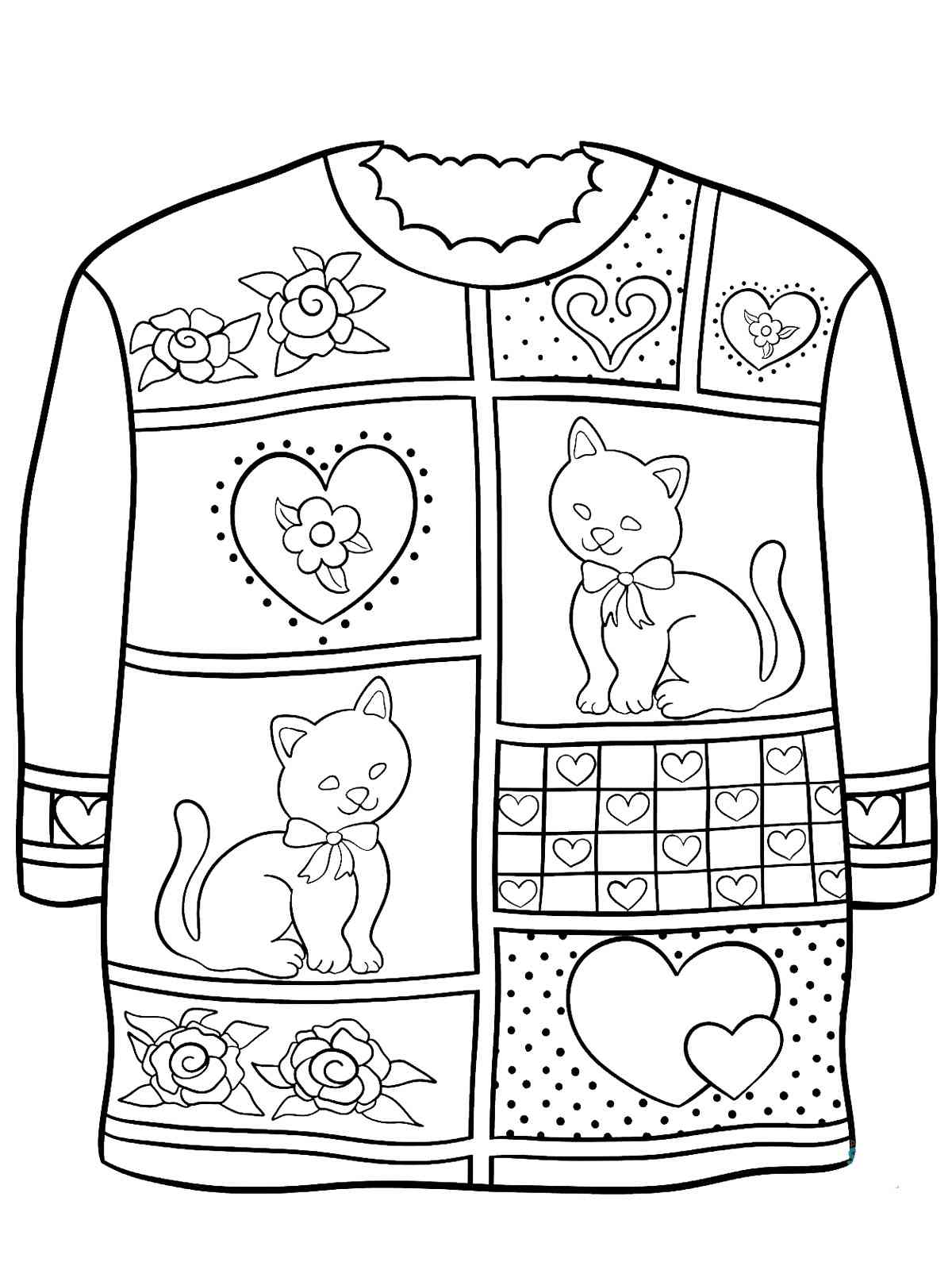 38 Cozy Sweater Coloring Pages Printable 1