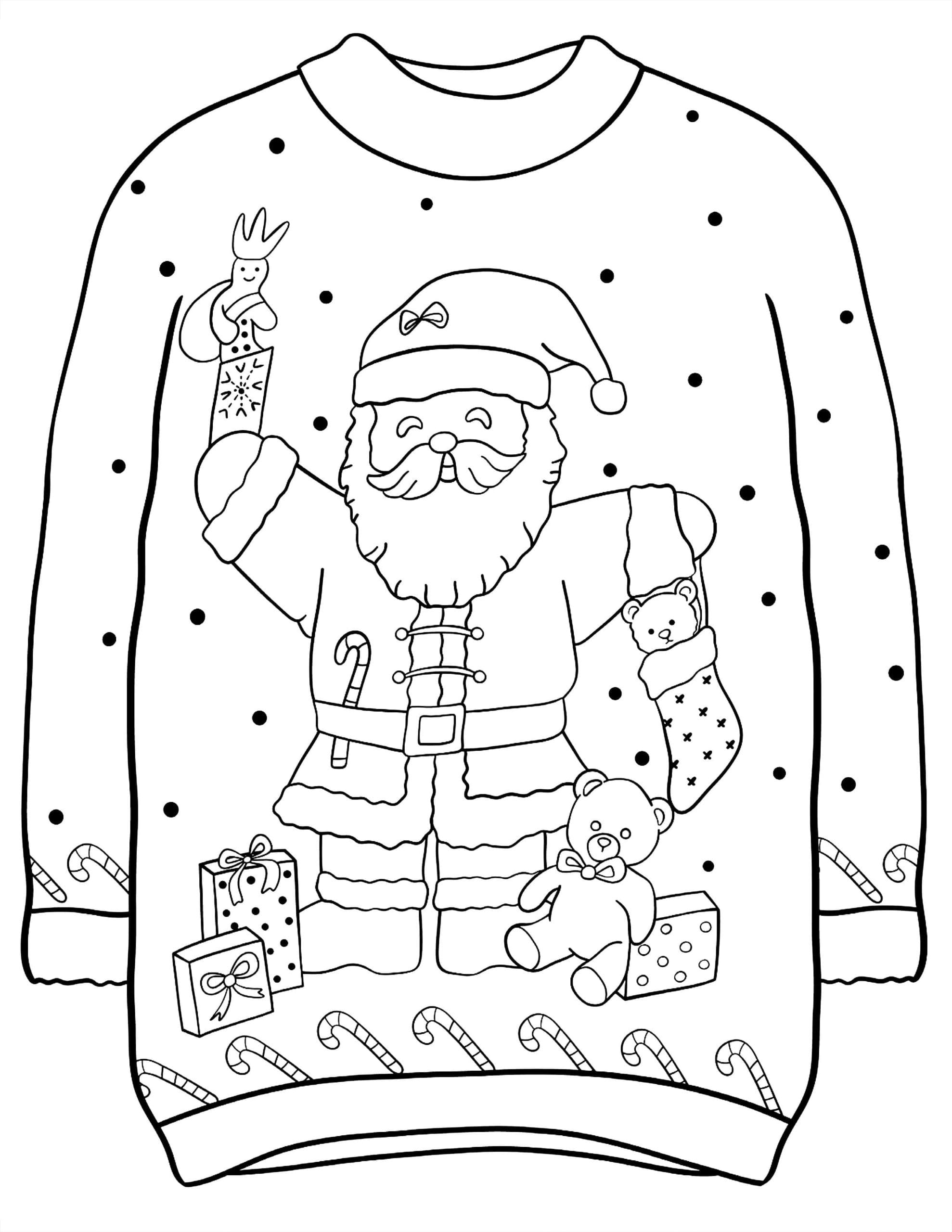 38 Cozy Sweater Coloring Pages Printable 11