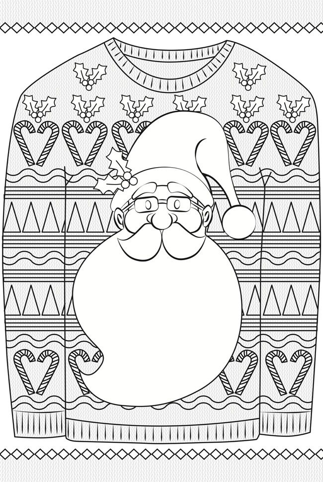 38 Cozy Sweater Coloring Pages Printable 14