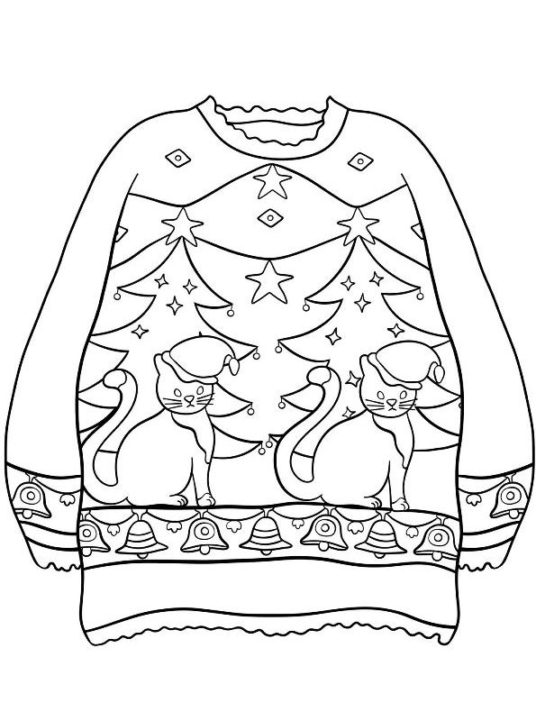 38 Cozy Sweater Coloring Pages Printable 15