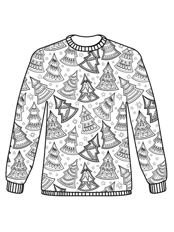 38 Cozy Sweater Coloring Pages Printable 16