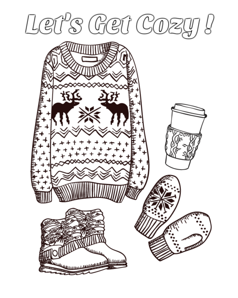 38 Cozy Sweater Coloring Pages Printable 18