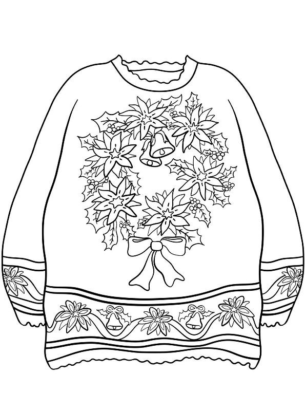 38 Cozy Sweater Coloring Pages Printable 2