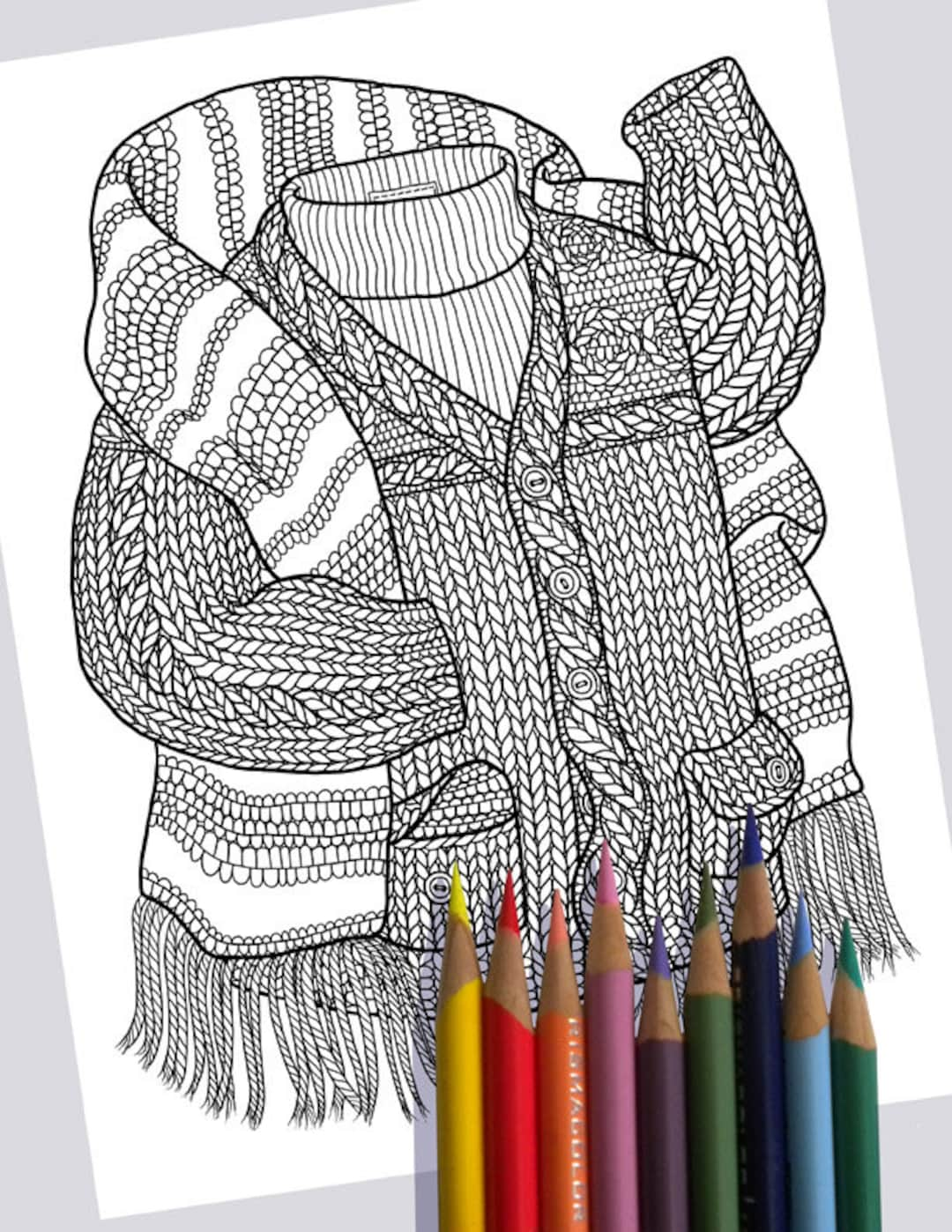 38 Cozy Sweater Coloring Pages Printable 24