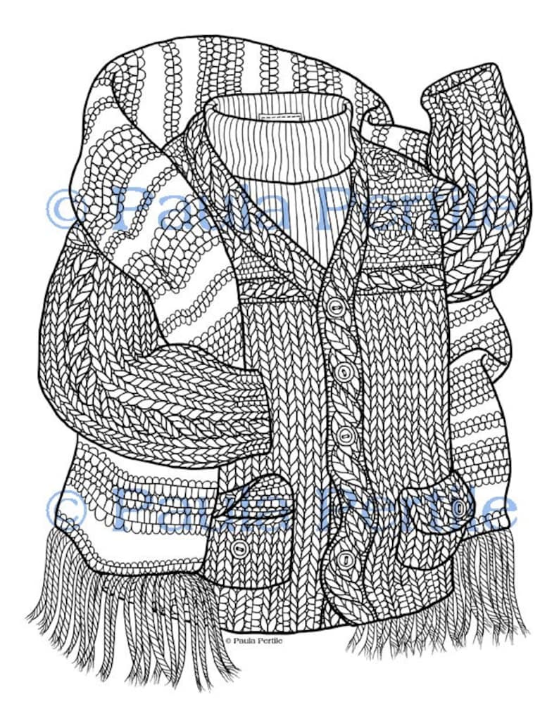 38 Cozy Sweater Coloring Pages Printable 29