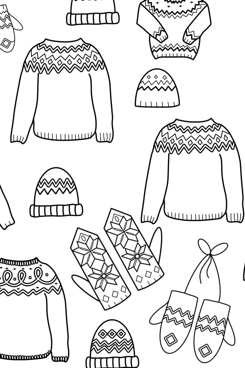 38 Cozy Sweater Coloring Pages Printable 31